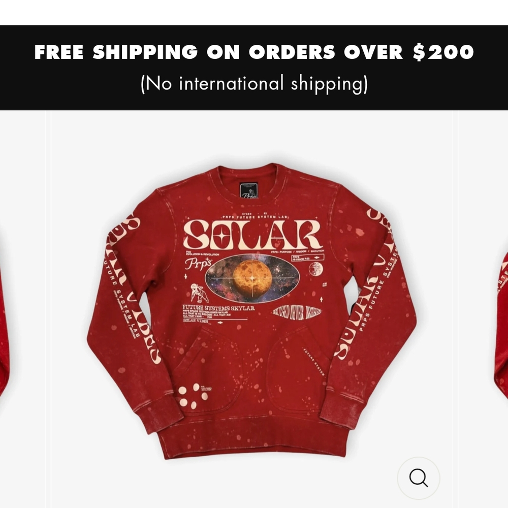 PRPS Red Crewneck Sweater Casual Style
